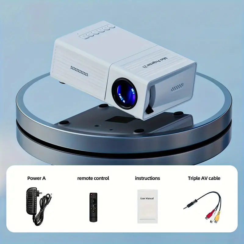 HD Mini LCD Projector – Portable Home & Outdoor Theater, USB/SD Compatible, Remote Controlled