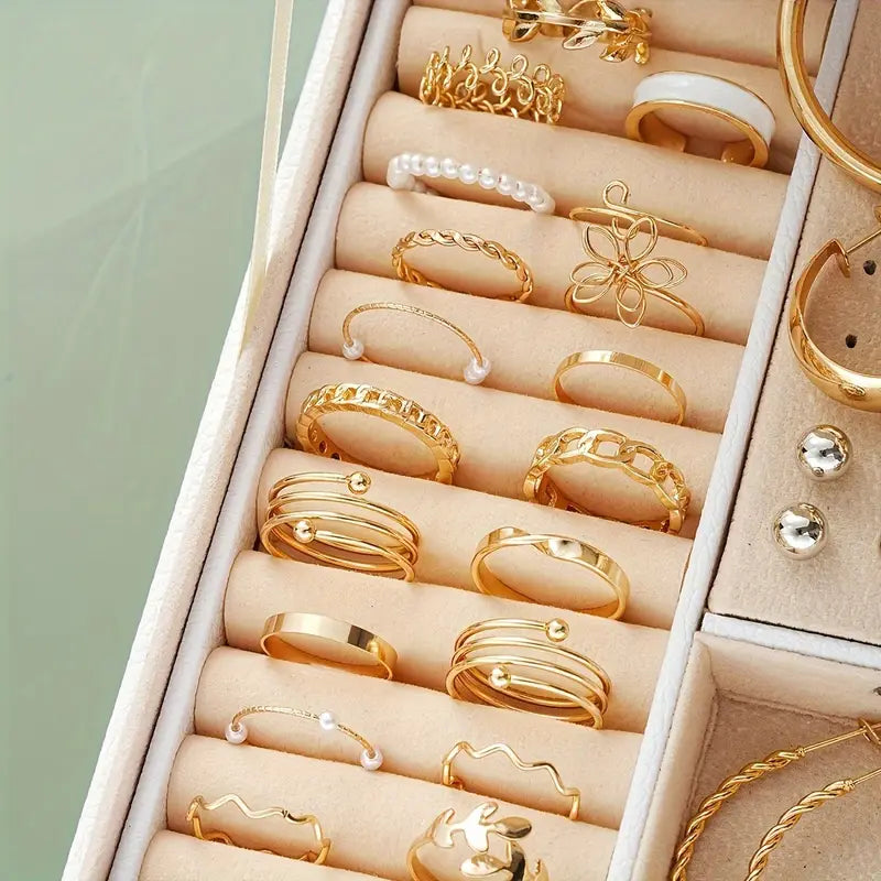 86pcs Elegant Jewelry Set for Women – Necklaces, Earrings & Rings – Trendy Everyday or Party Gift