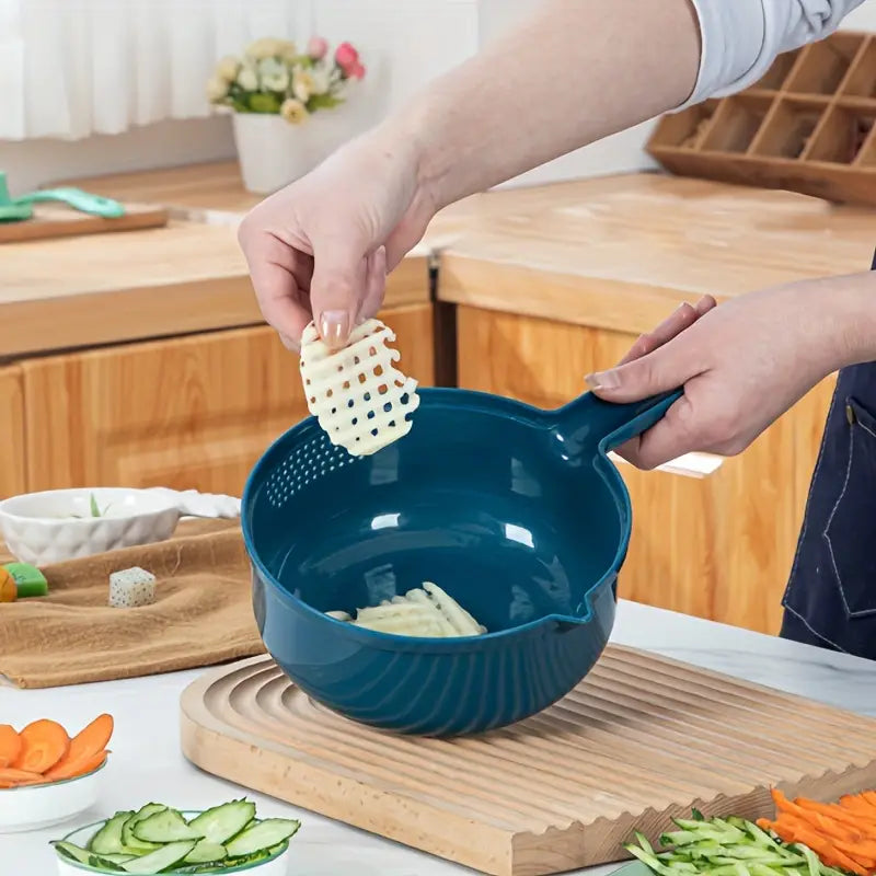 12-in-1 Vegetable Chopper – Manual Slicer, Grater & Cutter for Carrots, Potatoes & More