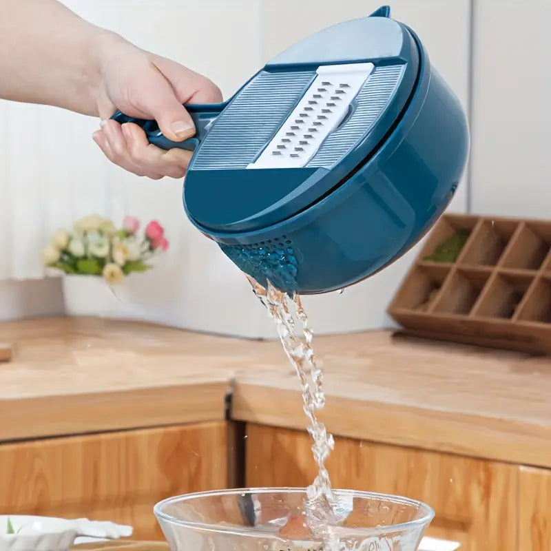 12-in-1 Vegetable Chopper – Manual Slicer, Grater & Cutter for Carrots, Potatoes & More