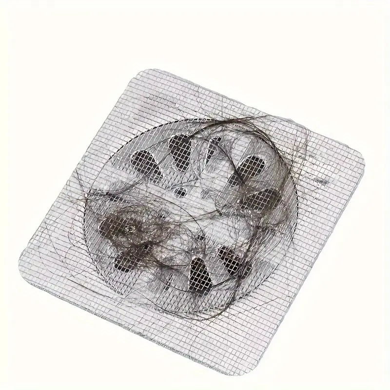 10pcs Self-Adhesive Hair Catcher Stickers – Anti-Clog Drain Covers for Shower, Sink & Bathroom