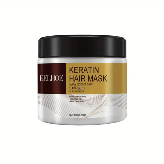 2pcs Keratin Hair Masks with Maca & Collagen – Hydrating Repair Treatment for Smooth, Shiny Hair