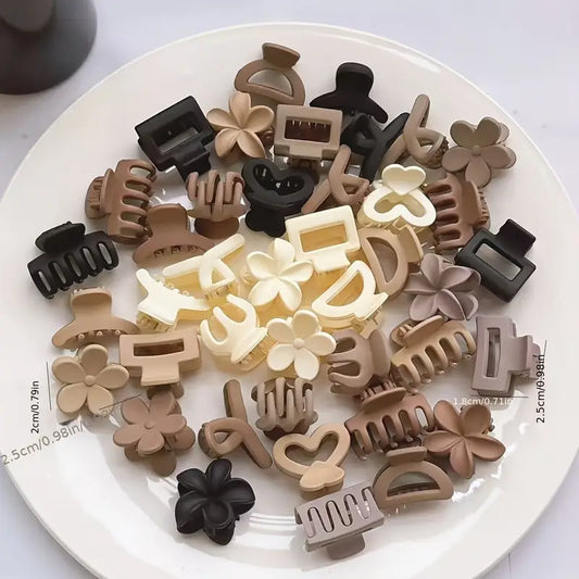 30pcs Women’s Hair Clips – Mixed Colors & Styles, Cute and Simple Accessories for Daily Wear