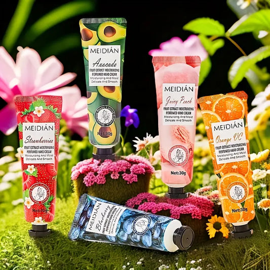 5pcs Travel-Size Hand Cream Set – Hypoallergenic, Deep Moisturizing & Nourishing, Perfect Gift for Women
