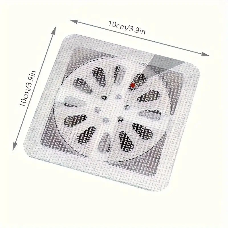 10pcs Self-Adhesive Hair Catcher Stickers – Anti-Clog Drain Covers for Shower, Sink & Bathroom