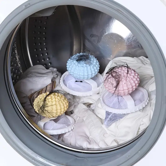 3pcs Lint & Hair Remover for Washing Machine – 2-in-1 Floating Mesh Filter, No Electricity
