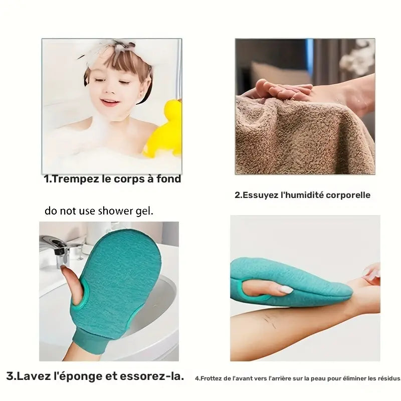 Exfoliating Shower Gloves – Dual-Sided Bath Mitts for Body Scrub & Massage