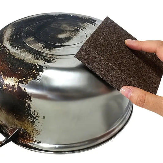 3pcs Emery Cleaning Sponges – Rust & Stain Remover for Pots, Pans & Dishes