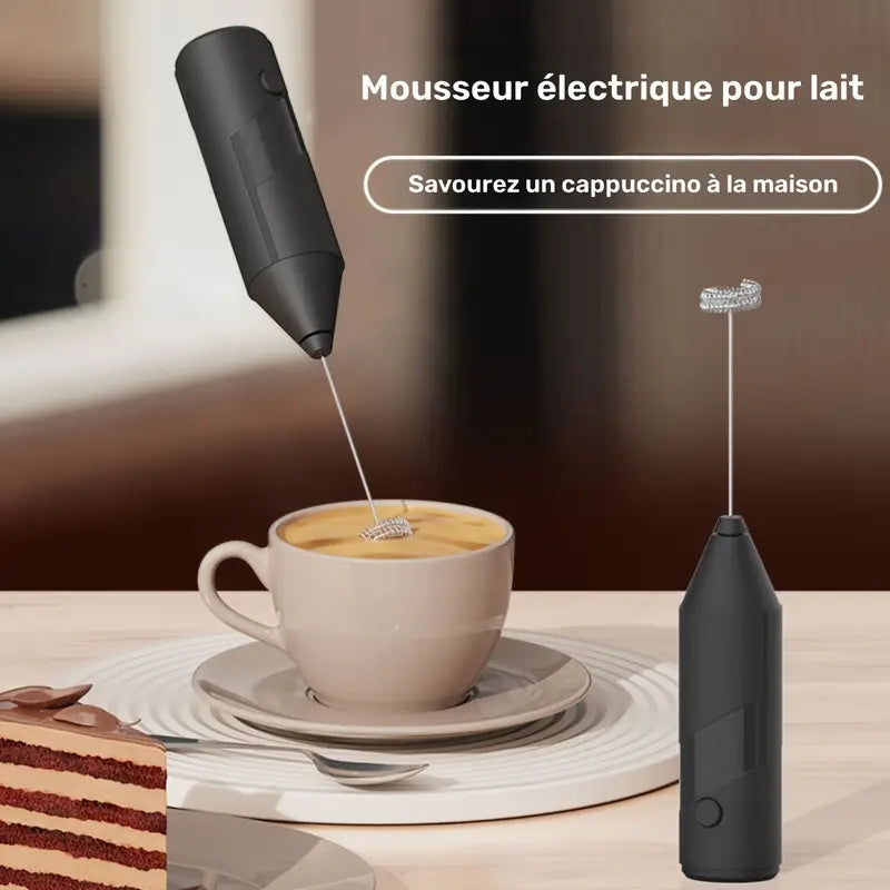 Portable Electric Milk Frother – Handheld Egg Beater & Coffee Mixer