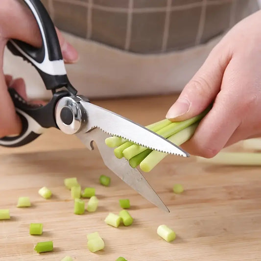 Heavy-Duty Kitchen Scissors – 420 Stainless Steel Shears for Poultry, Fish & More