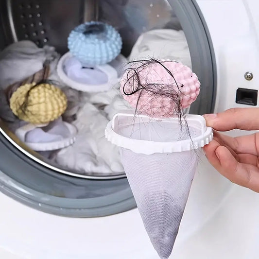 3pcs Lint & Hair Remover for Washing Machine – 2-in-1 Floating Mesh Filter, No Electricity
