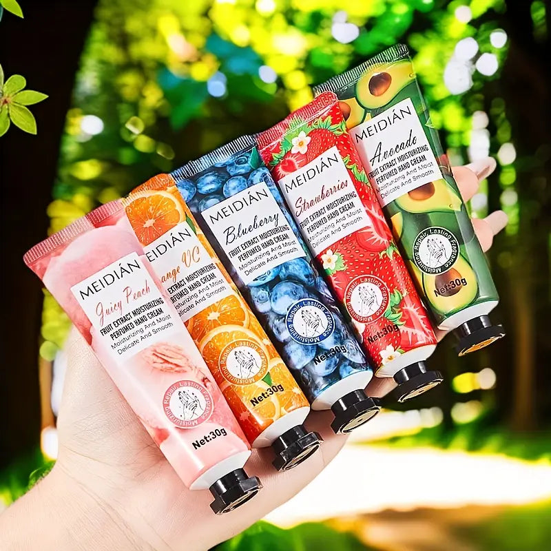5pcs Travel-Size Hand Cream Set – Hypoallergenic, Deep Moisturizing & Nourishing, Perfect Gift for Women