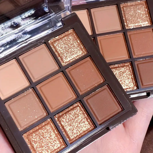 Caperle K'APEINE Chocolate Eyeshadow Palette – 9 Colors, Matte & Shimmer, Blendable Compact