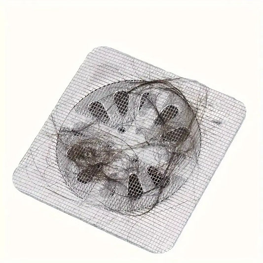 10pcs Self-Adhesive Hair Catcher Stickers – Anti-Clog Drain Covers for Shower, Sink & Bathroom