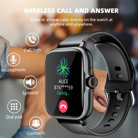 1.83" Smartwatch – Full Touchscreen, Calls & Messages, Fitness Tracker for Android/iPhone