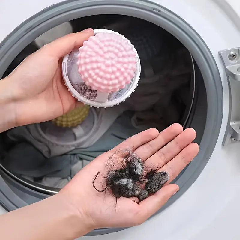 3pcs Lint & Hair Remover for Washing Machine – 2-in-1 Floating Mesh Filter, No Electricity